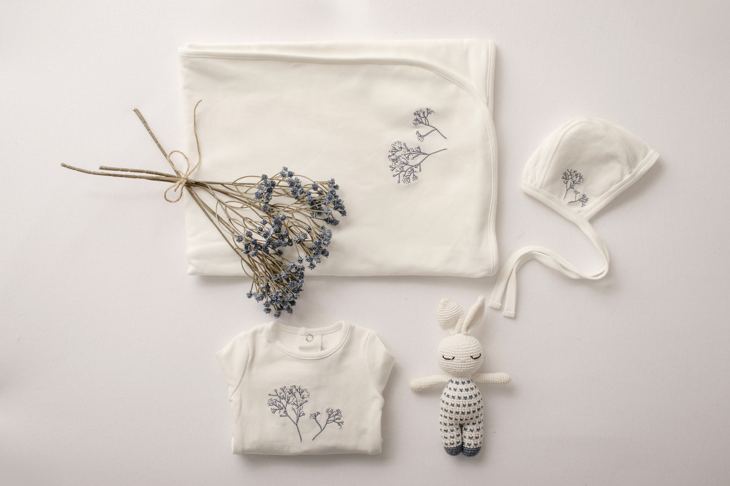 Embroidered Flower Boys Full Set