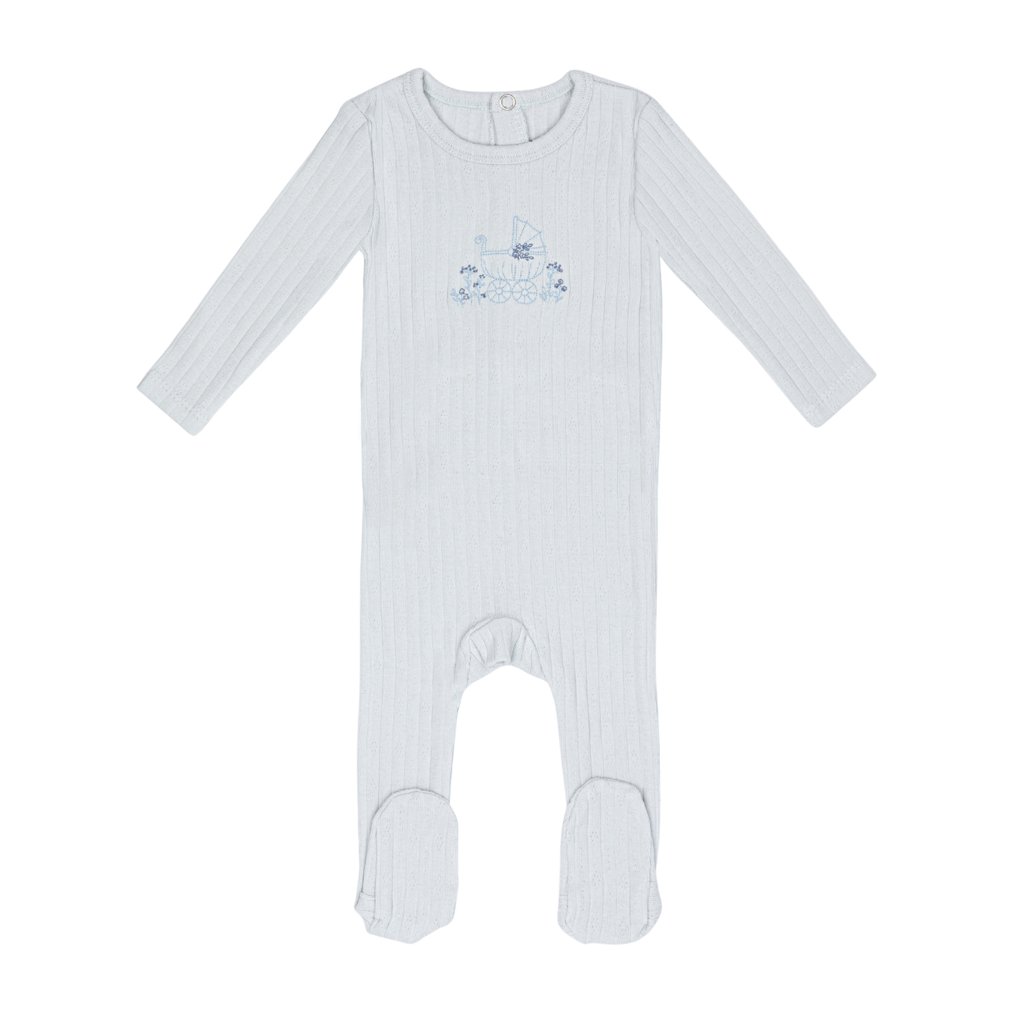 Embroidered Carriage Footie-Boys