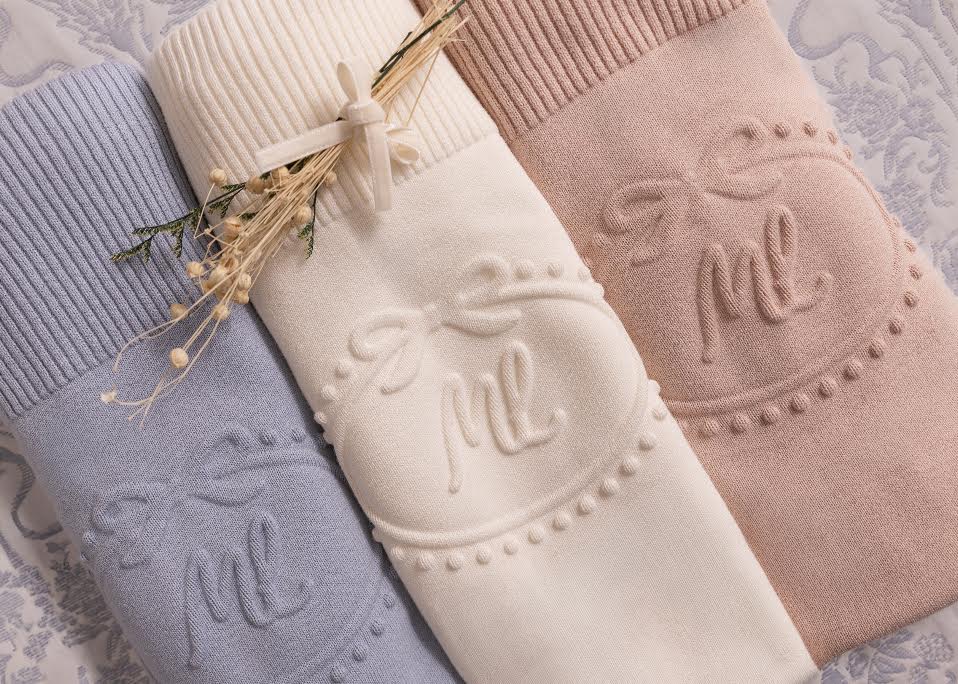 Blue Embossed Emblem knit Footie, Bonnet, Cardigan and Blanket- Boys