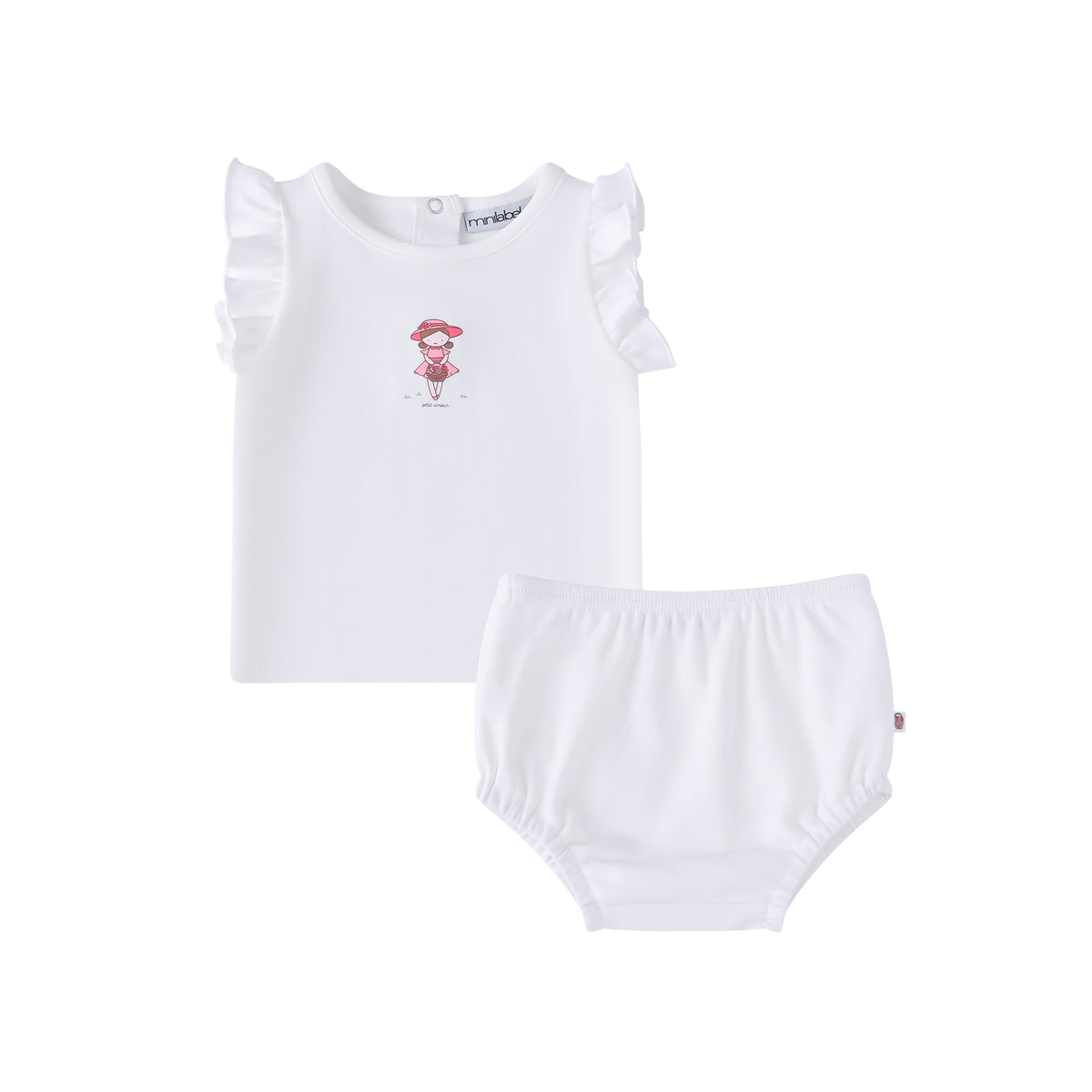 White Doll Two Piece Set- Girls