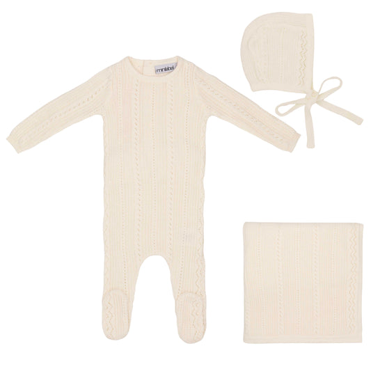Pointelle Knit Set-Ivory