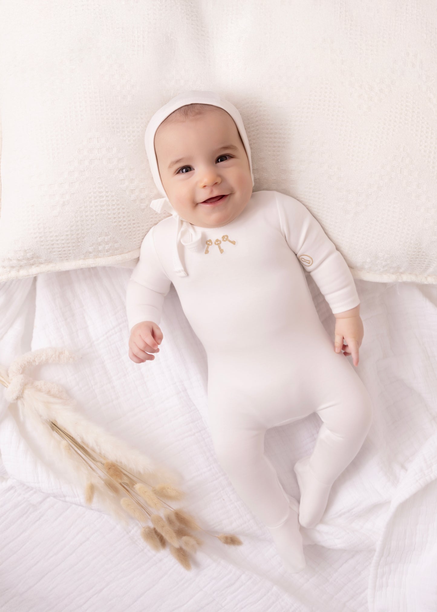 Mini Embroidered Keys Footie and Hat