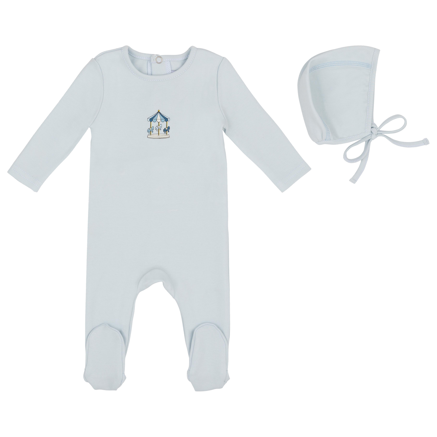 Mini Merry Light Blue Footie and Hat