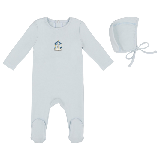 Mini Merry Light Blue Footie and Hat