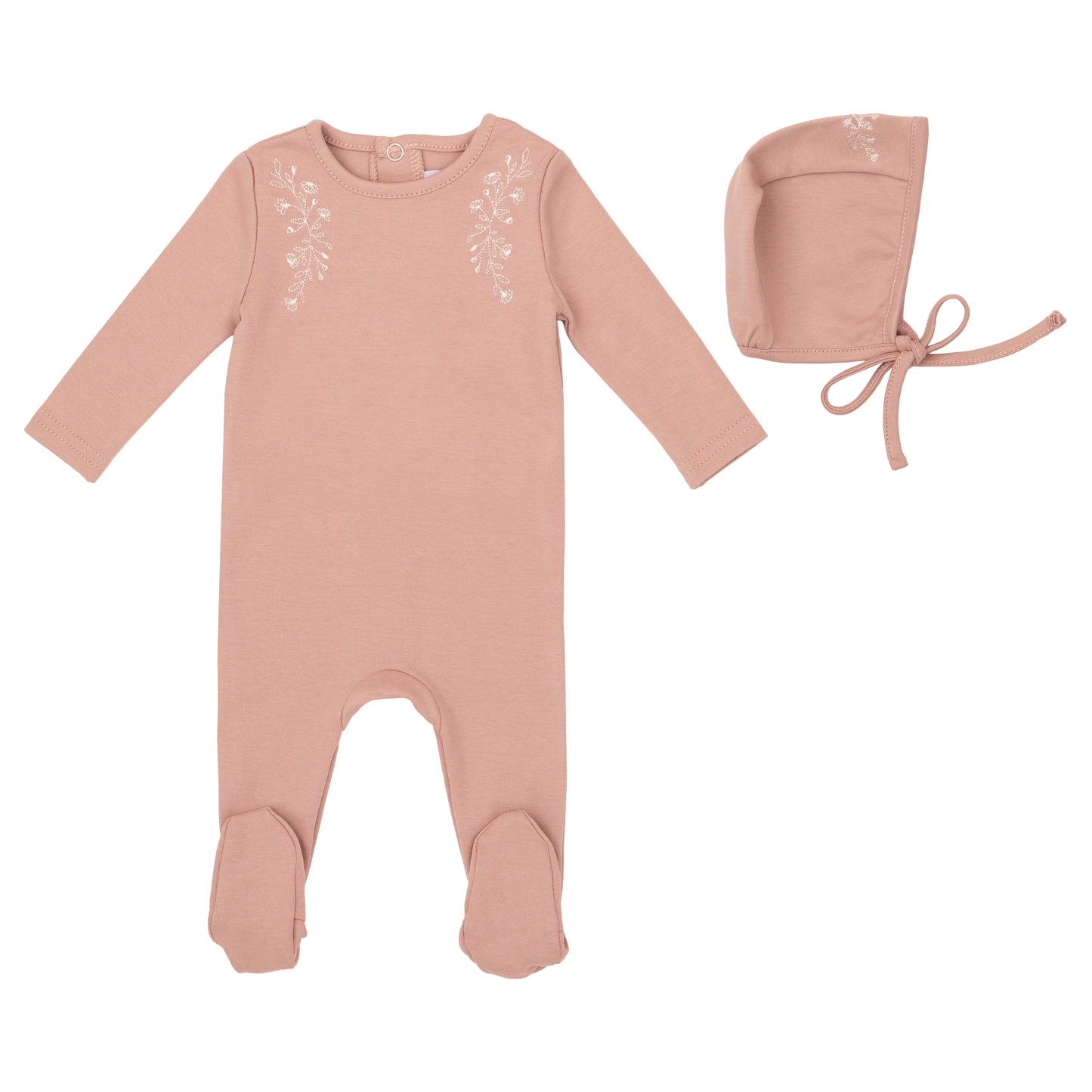 Floral Wreath Footie and Hat