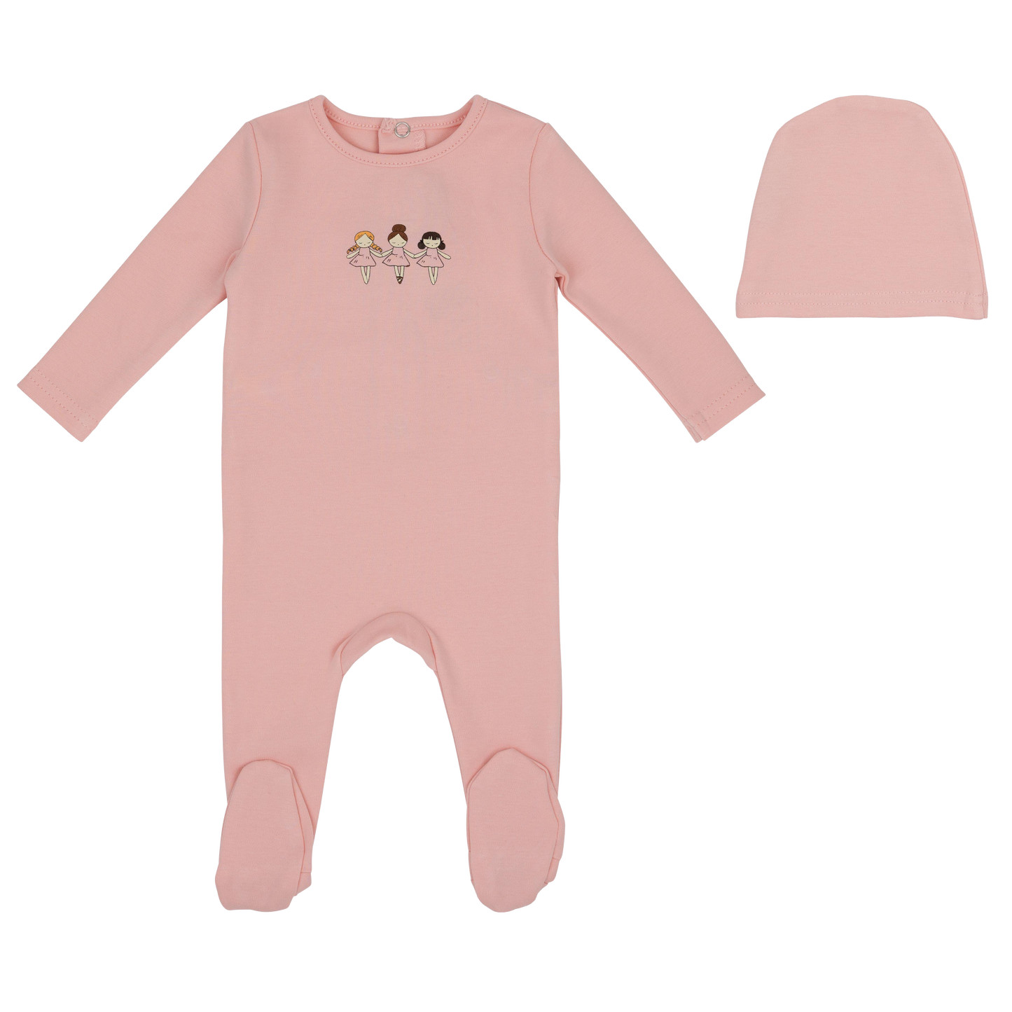 Mini Dancing Dolls Footie and Hat - Pink