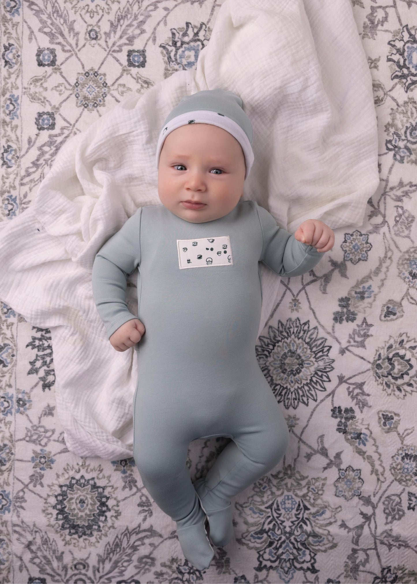 Boys Tea Print Footie