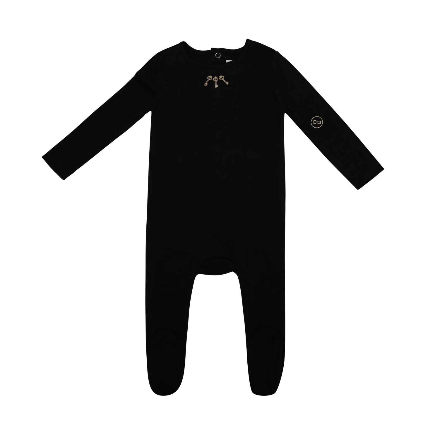 Mini Embroidered Keys Footie