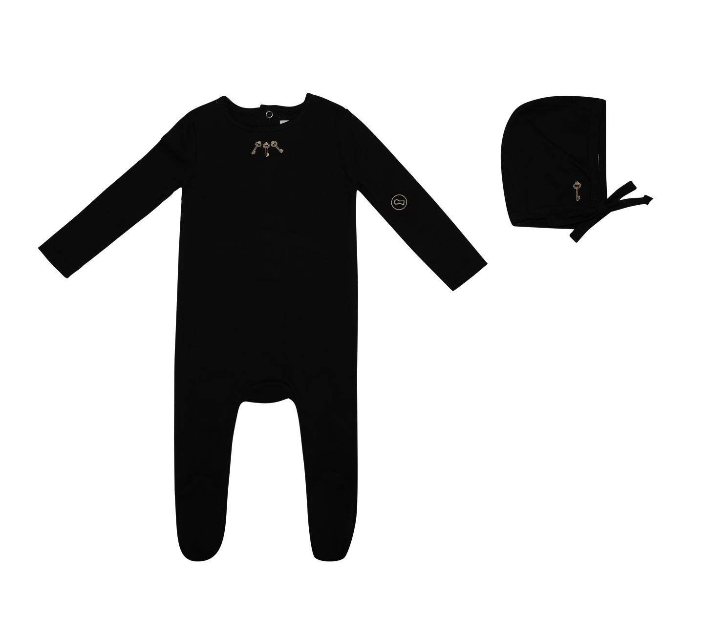 Mini Embroidered Keys Footie and Hat