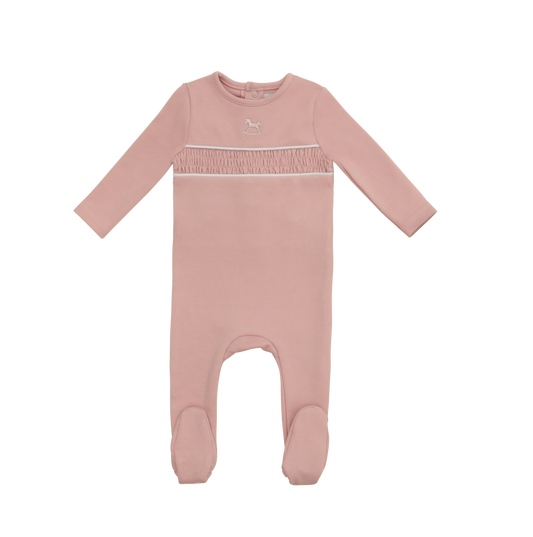 Rocking Horse Footie - Pink