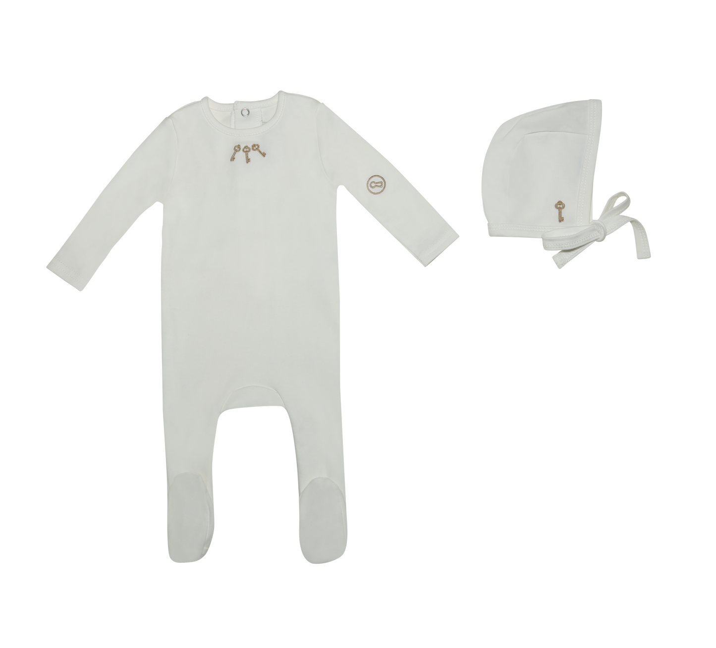 Mini Embroidered Keys Footie and Hat