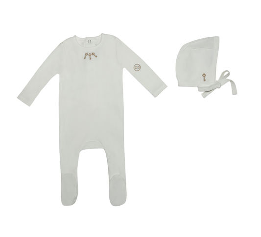 Mini Embroidered Keys Footie and Hat