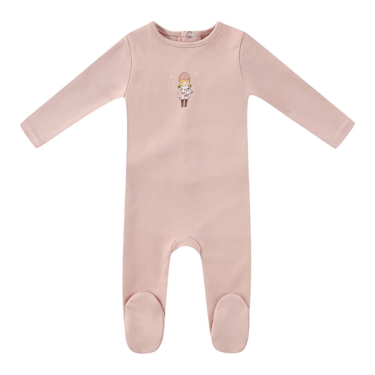 Pink Vintage Skater Footie - Girls
