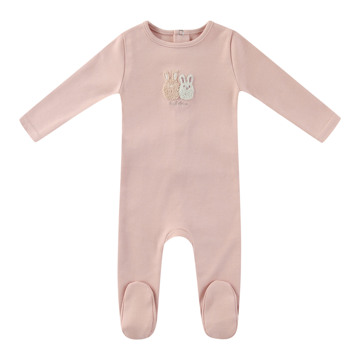 Pink Sherpa Bunny Footie - Girls