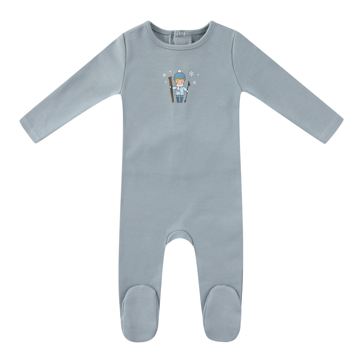 Blue Vintage Skier Footie - Boys