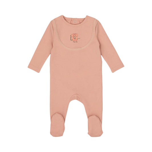 Antique Phone Footie-Pink