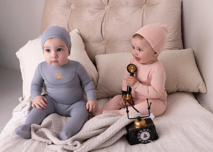 Antique Phone Footie and Hat-Pink