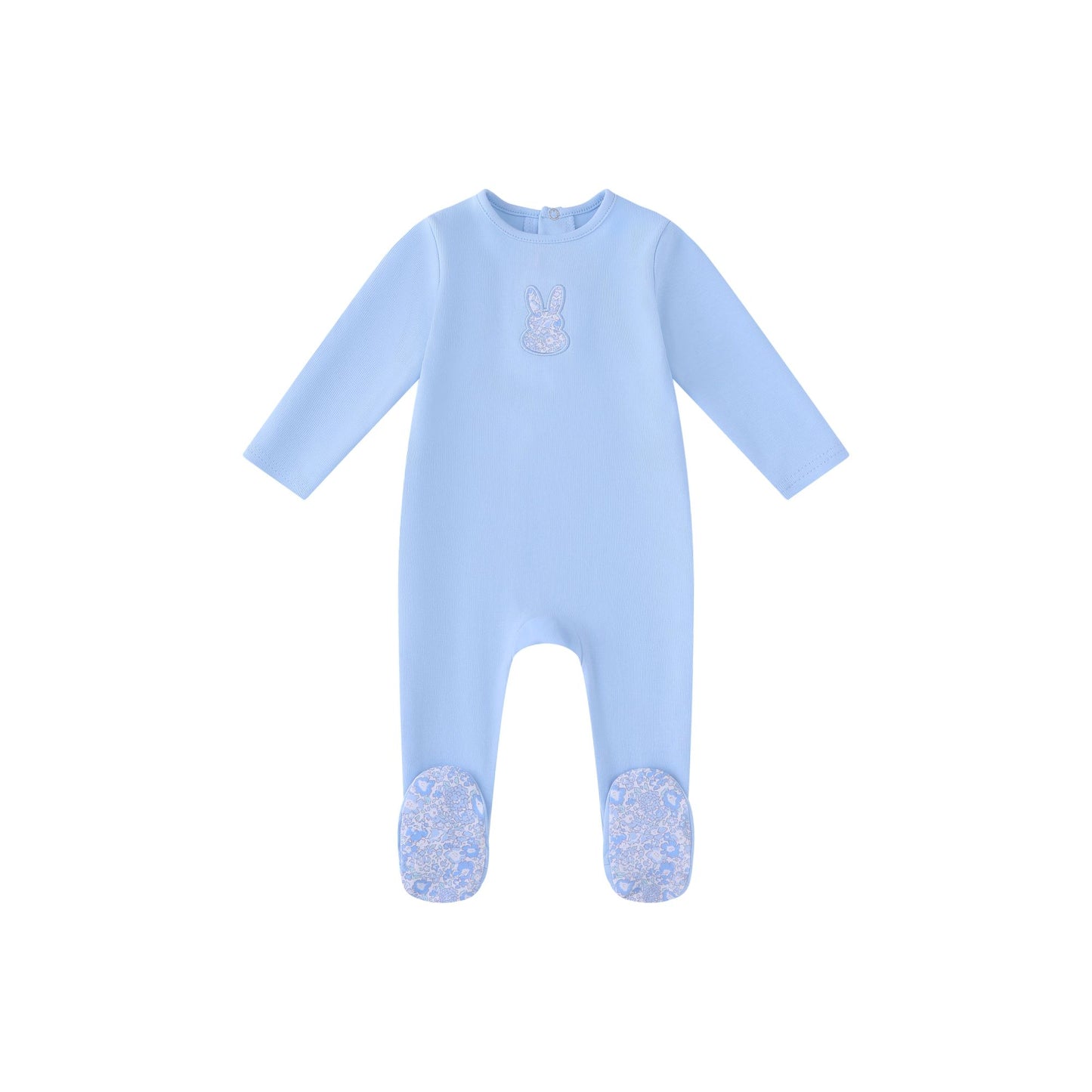 Blue Liberty Bunny Footie-Boys