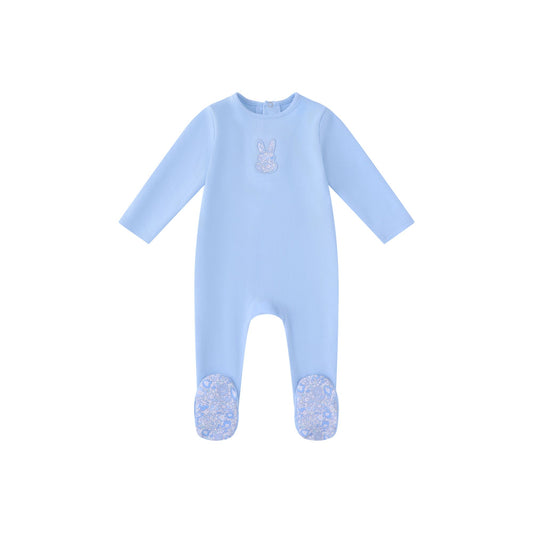 Blue Liberty Bunny Footie-Boys
