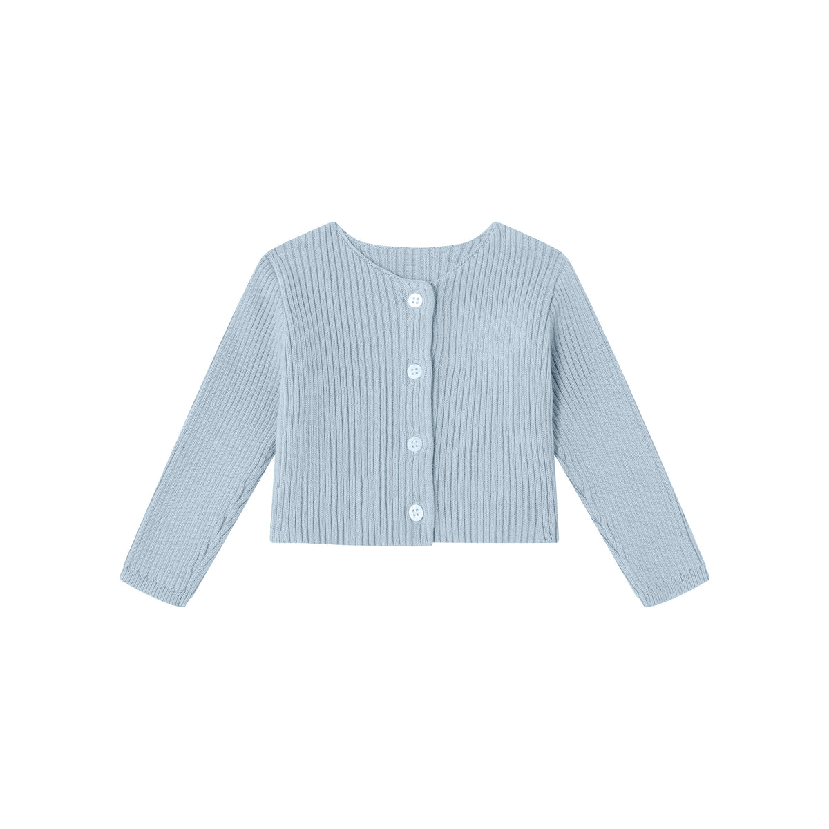 Blue Embossed Emblem knit Cardigan and Bonnet -Boys