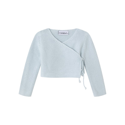 Blue Wrap Cardigan and Bonnet -Boys