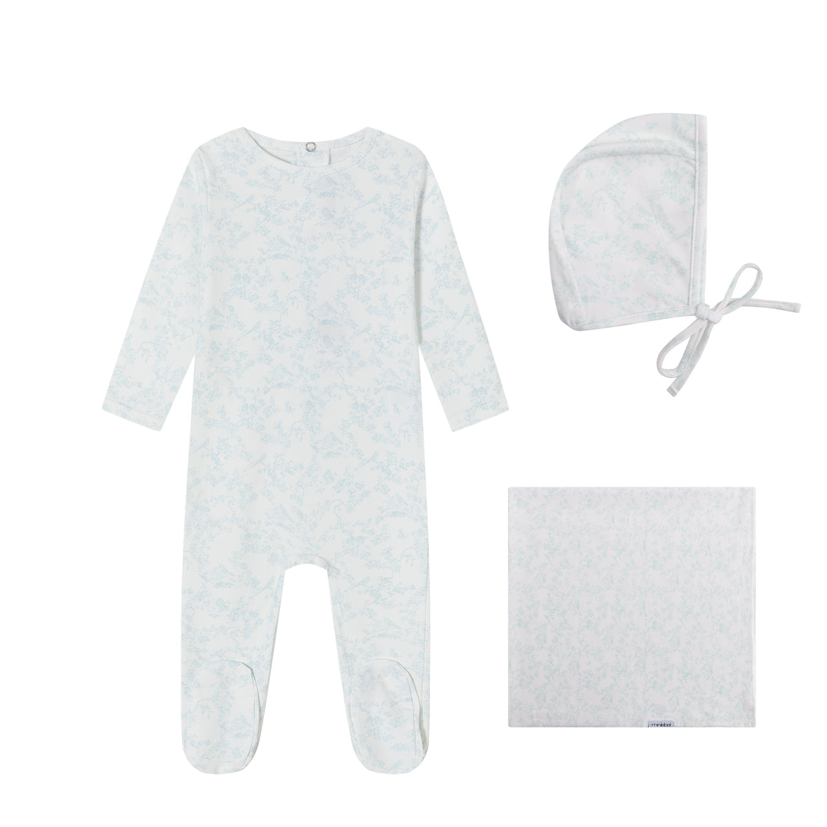 Blue Bird Toile Print Set - Boys