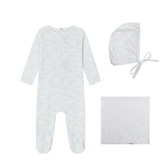 Blue Bird Toile Print Set - Boys