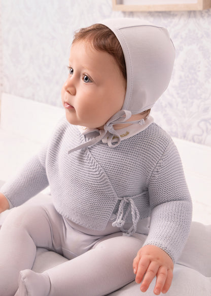 Blue Metallic Embroidered Footie - Boys