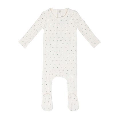 Ivory Petal Pointelle Floral Footie-Boys