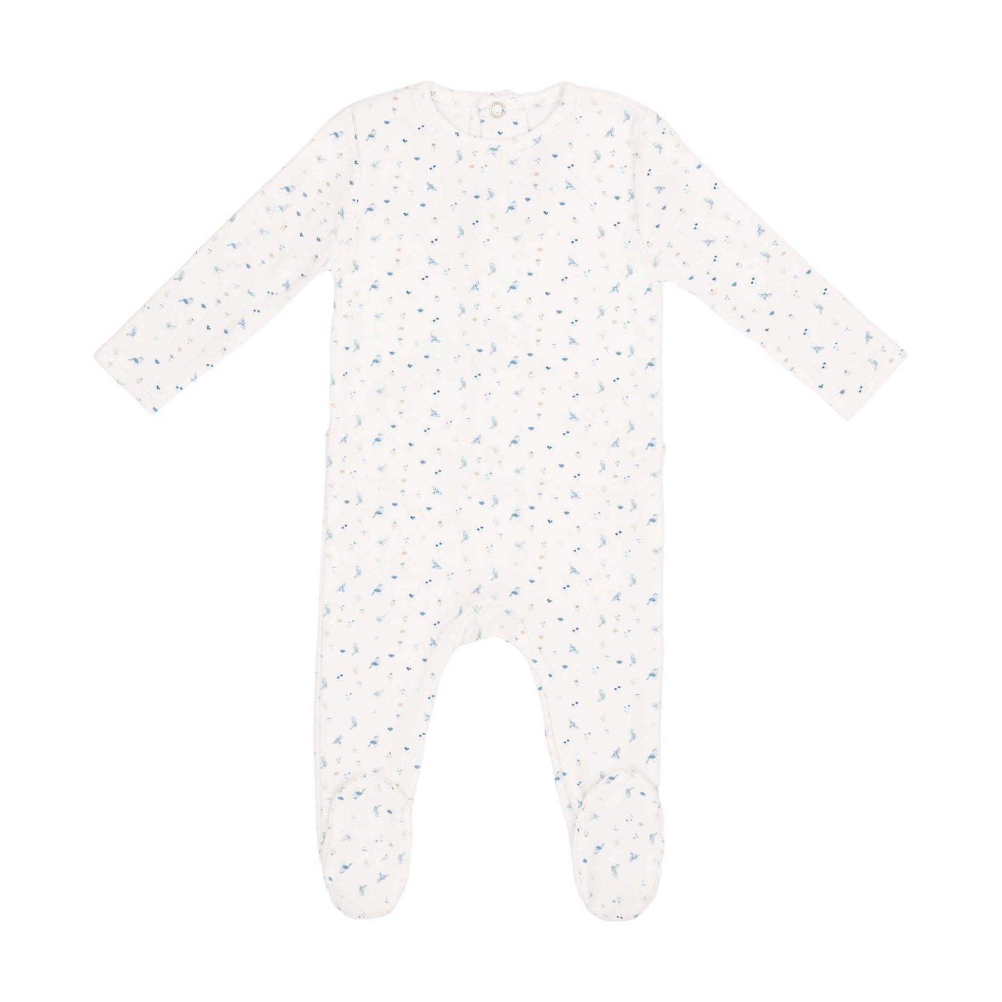 White Bird Over Print Footie-Boys