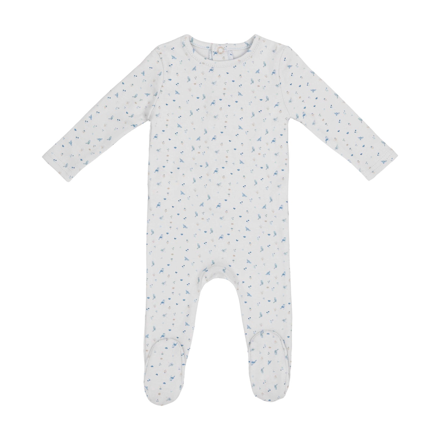 Blue Bird Over Print Footie-Boys
