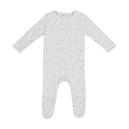 Blue Bird Over Print Footie-Boys