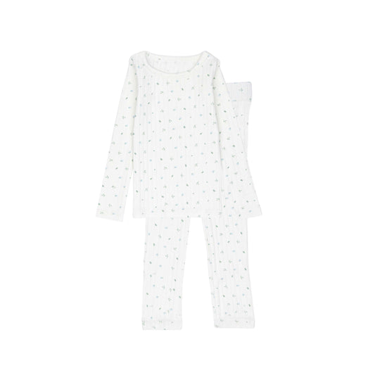 Ivory Petal Pointelle Floral Two Piece-Boys