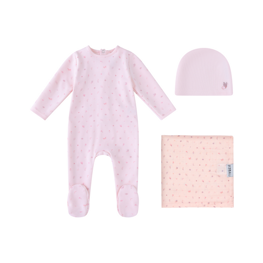 Pink Butterfly All Over Print Set-Girls
