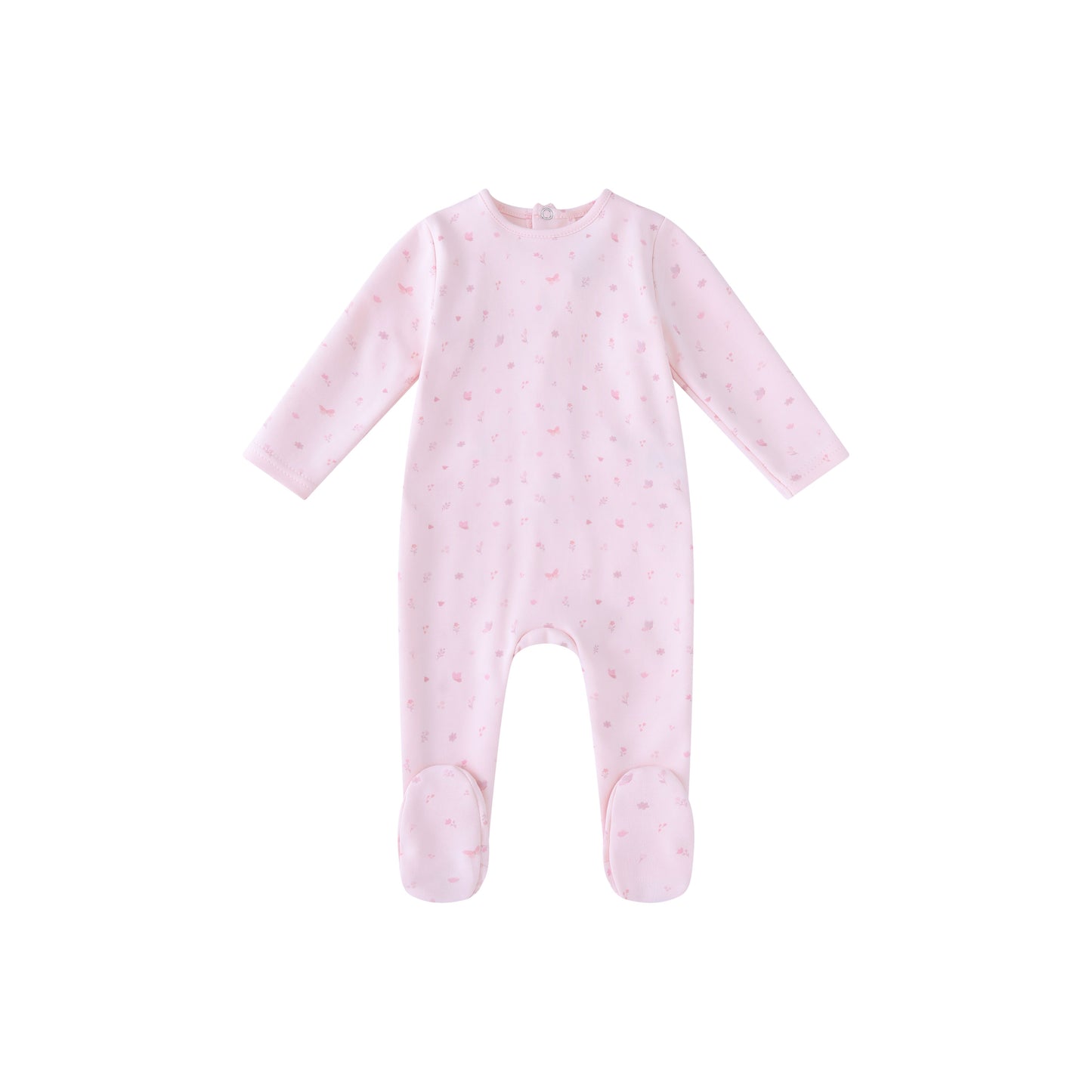 Pink Butterfly All Over Print Footie-Girls