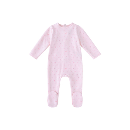 Pink Butterfly All Over Print Footie-Girls