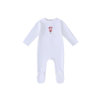 White Doll Footie- Girls