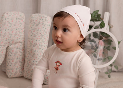White Doll Footie and Hat- Girls