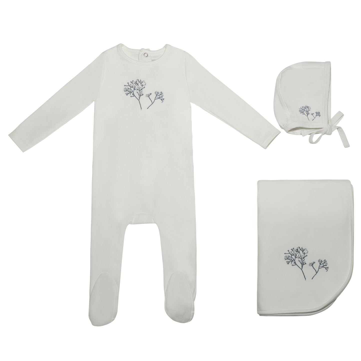 Embroidered Flower Boys Full Set