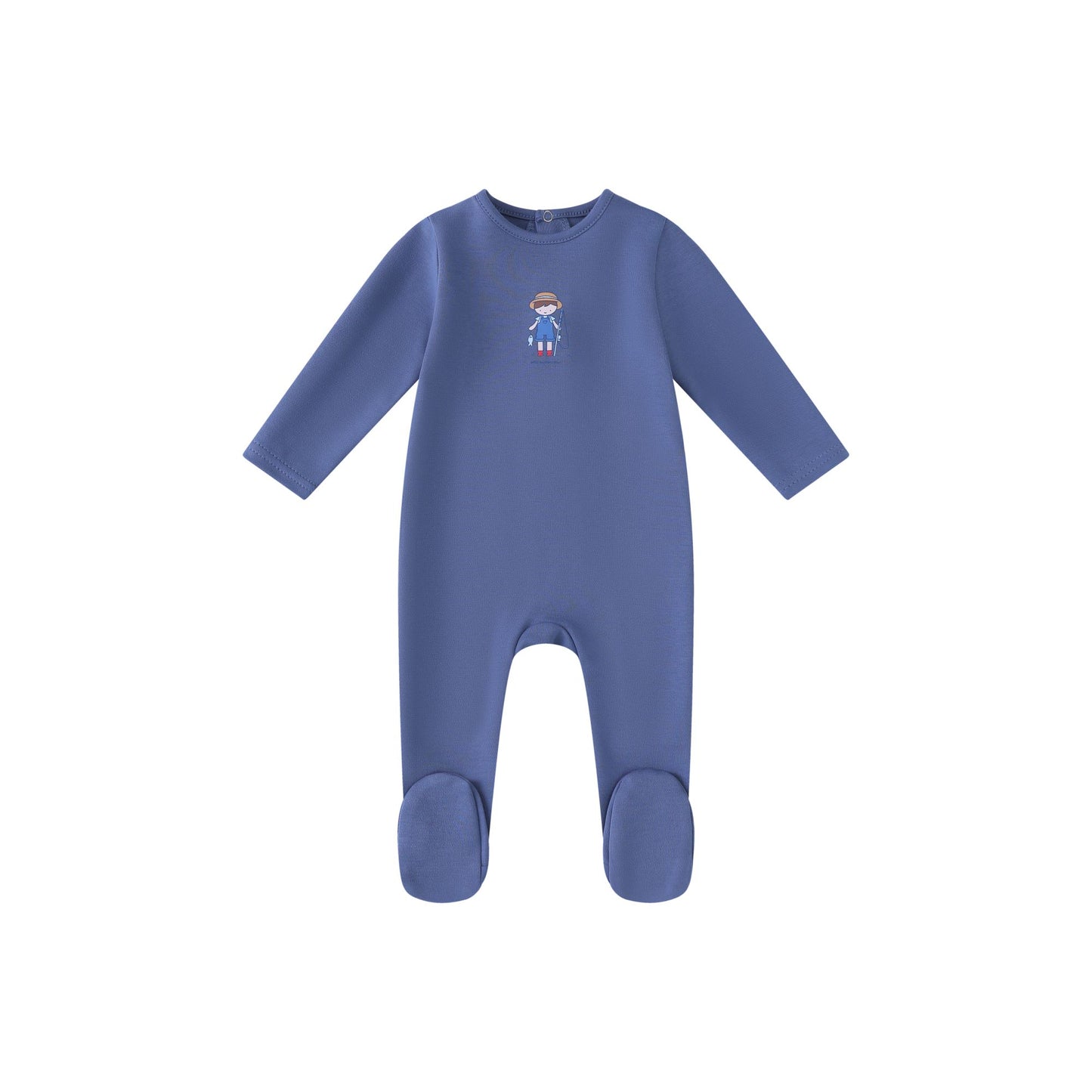 Denim Blue Fisherman Footie- Boys