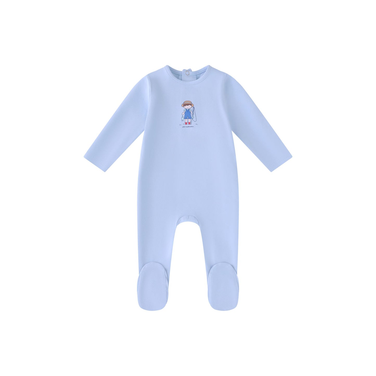 Light Blue Fisherman Footie- Boys