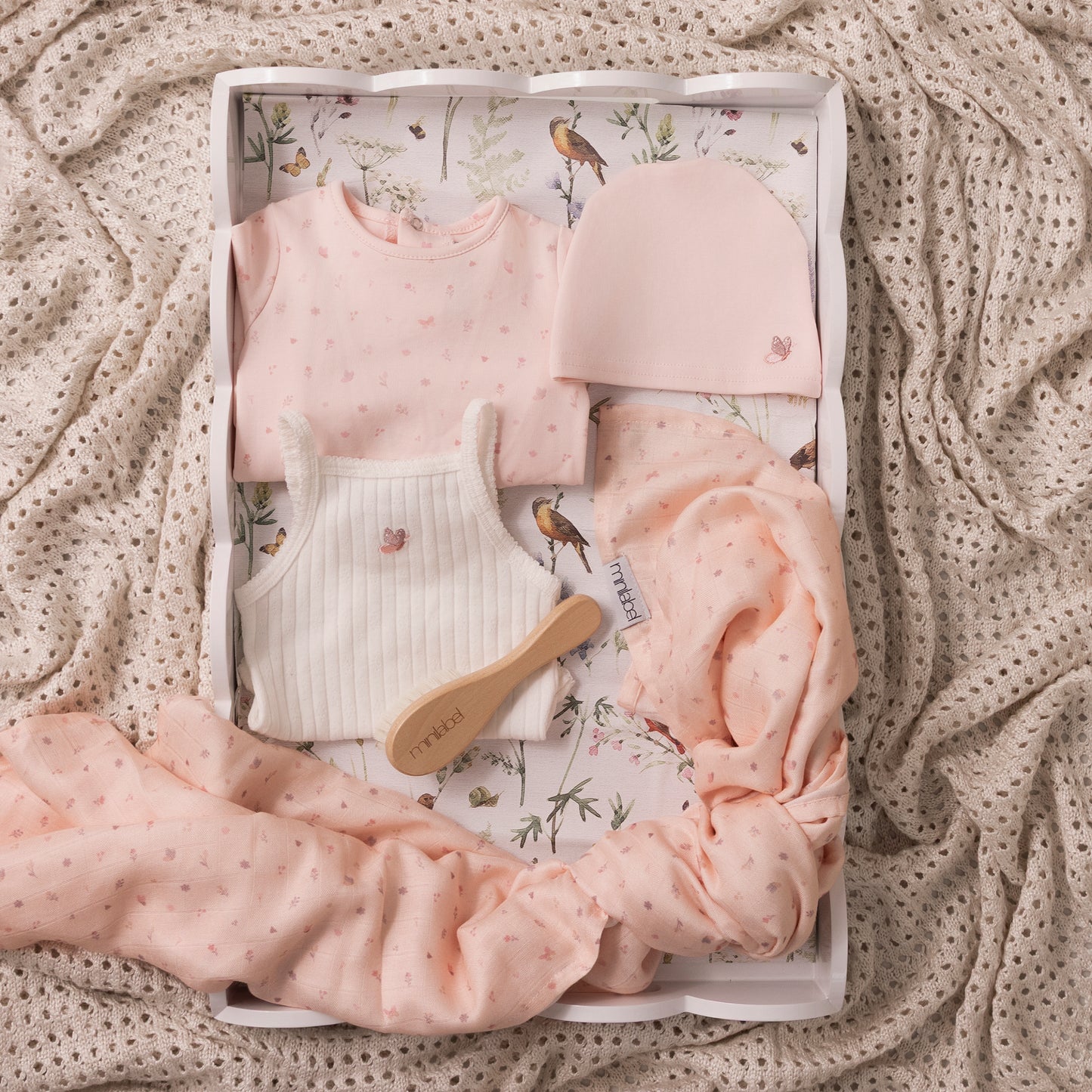 Pink Butterfly All Over Print Gift Set-Girls