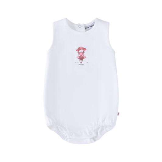 White Doll Romper- Girls