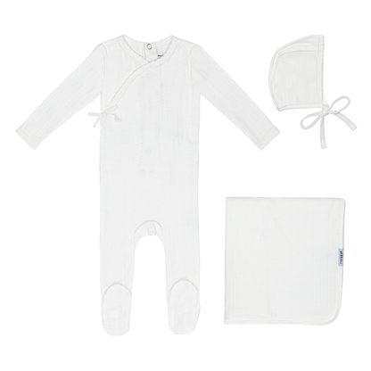 Ivory Circle Wrapover Pointelle Set-Boys