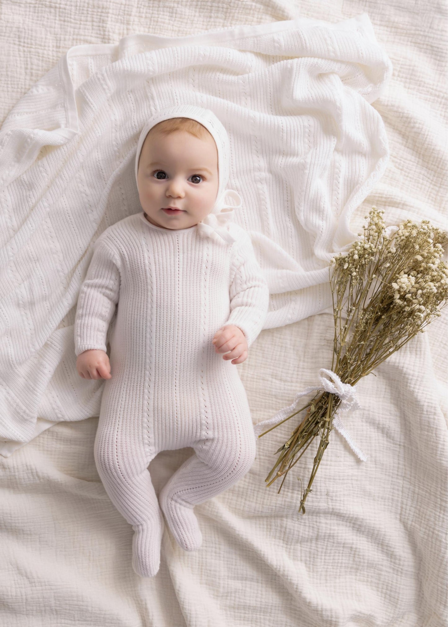 Pointelle Knit Set-Ivory