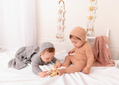 Pointelle Knit Set-Blue