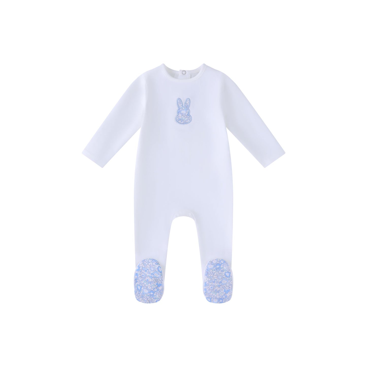 White Liberty Bunny Footie-Boys