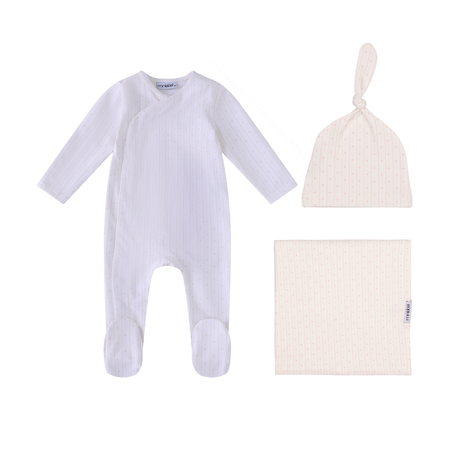 Linear Hearts Print Set- Girls