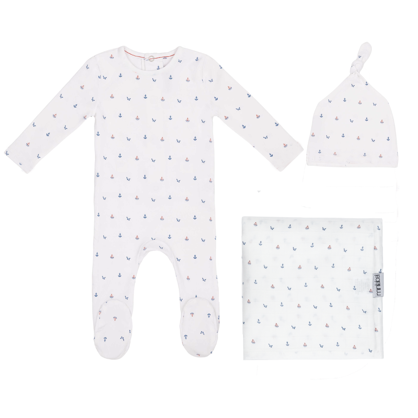 White Nautical Print Set-Boys