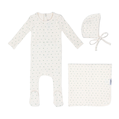 Ivory Petal Pointelle Floral Set-Boys